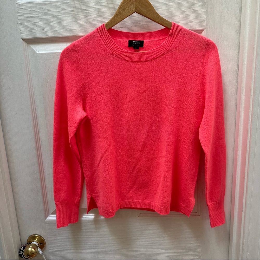J. Crew Neon Pink Crewneck Sweater
